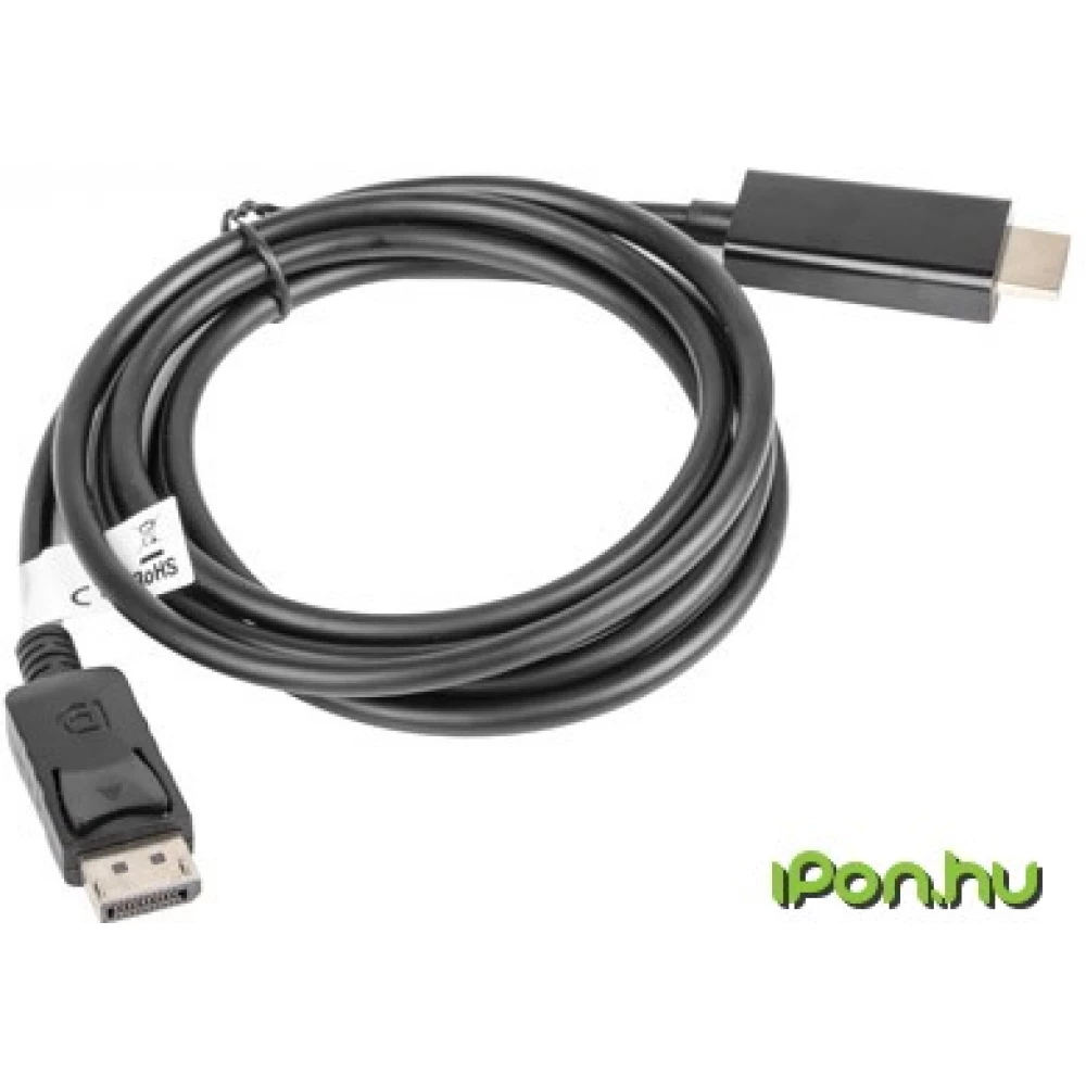 LANBERG DisplayPort HDMI Átalakító Fekete 1 8m CA DPHD 10CC 0018 BK