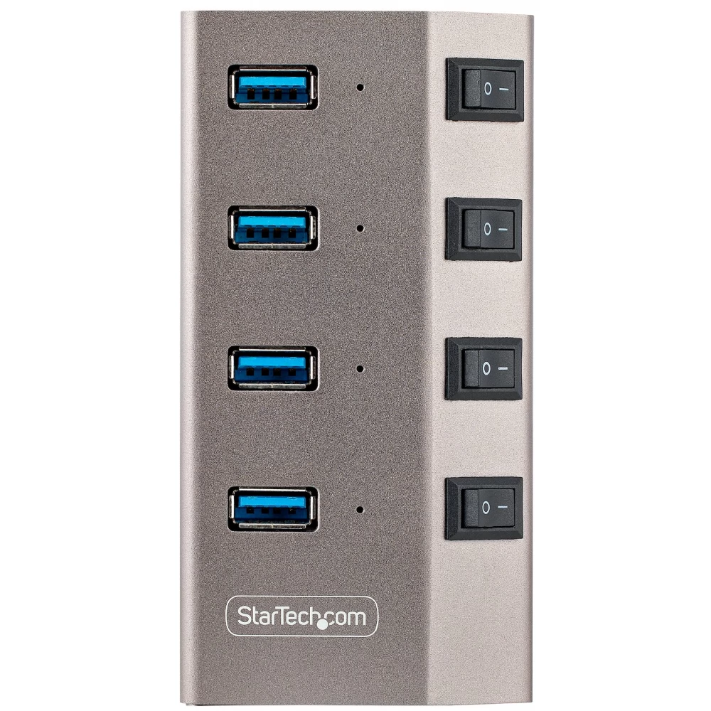 Startech Port Self Powered Usb C Hub With Individual On Off Switches