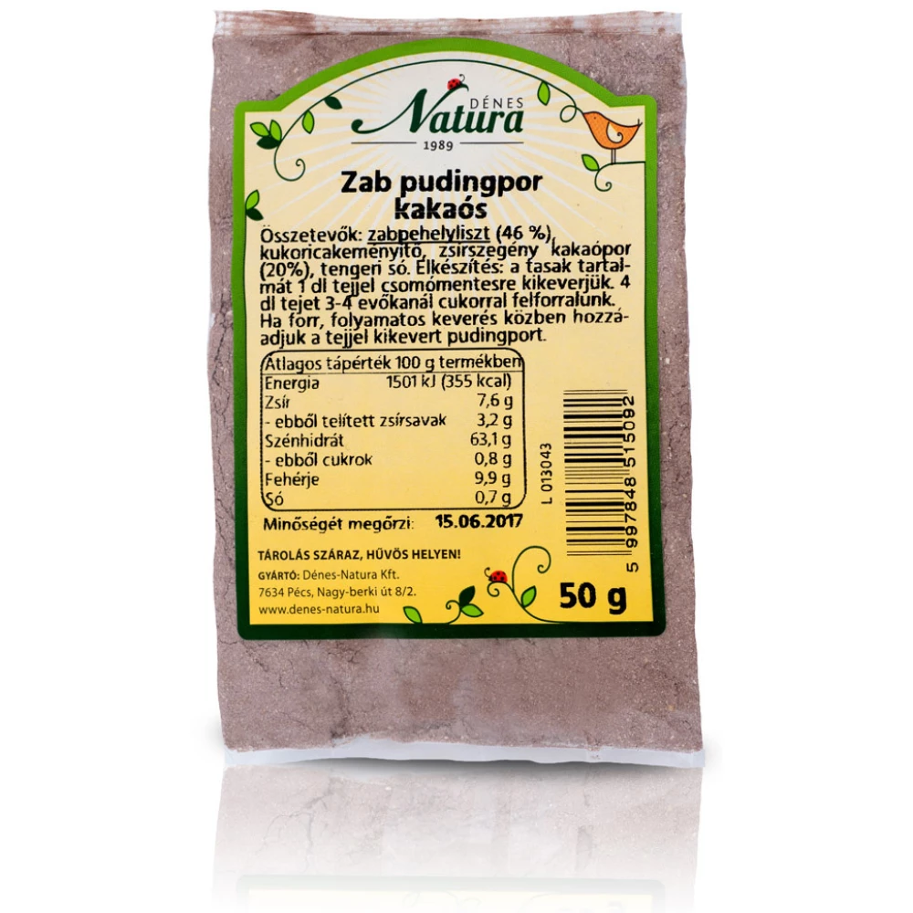 Natura zab pudingpor kakaós 50 g iPon hu