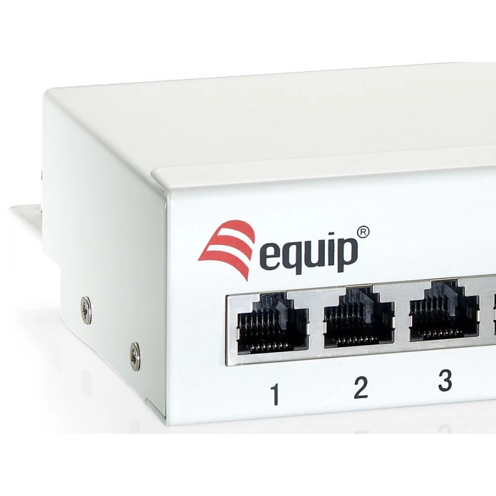 Equip Premium Port Cat Desktop Patch Panel Light Grey