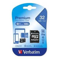 VERBATIM Premium 32GB MicroSDHC 10 MB/s 44083