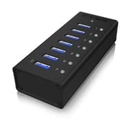 ICY BOX IB-AC618 Active 7-Port USB 3.0 Hub in a robust aluminum enclosure