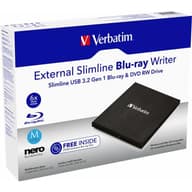 VERBATIM External Slimline USB 3.0 Blu-ray Writer fekete