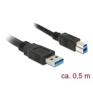 DELOCK USB 3.0 USB 3.0 Type B Connector Black 50cm 85065