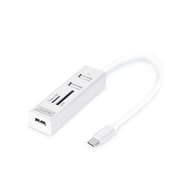 DIGITUS DA-70243 USB 2.0 Type C 3-Port OTG HUB with Card Reader