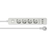DELOCK Halózati 4 aljzat elosztó 3 x USB 1.5m fehér