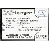 CAMERON SINO X-Longer Alcatel BY75/CAB150000SC1/CAB31Y0002C1 aftermarket rechargeable battery 1750mAh 3.7V