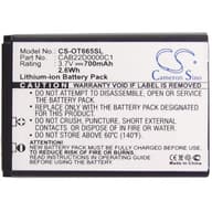 CAMERON SINO Telenor One Touch CAMERON SINO Li-Ion akku 3.7V/700mAh Alcatel CAB22B0000C1 compatible FEKETE