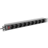 LANBERG PDU-09F-0300-BK 9x SCHUKO excess voltage protector distributor 3m black