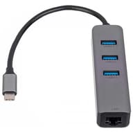 AKYGA AK-AD-66 USB type C - USB 3.0 3-port + Ethernet