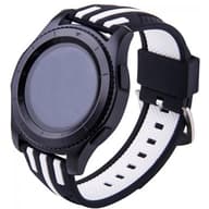 MYBANDZ Silikon sat remen 22mm crno-bijeli csíkokkal