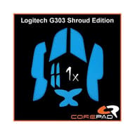 COREPAD Grips For Logitech G303 Shroud Edition plava