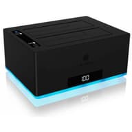 ICY BOX IB-127CL-U3 Docking station 2x SATA 2.5-3.5" HDD/SSD USB-A-C 3.0 black