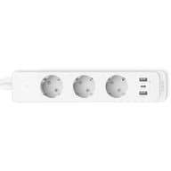 TP-LINK Tapo P300 Smart Elosztó 3 aljzat 3x USB 1.5m fehér kapcsolós