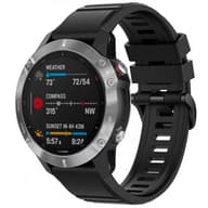 FIXED Elastic Silicone Strap for Garmin QuickFit 22mm fekete