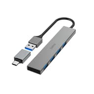 HAMA USB 3.2 Gen1 HUB 1:4 Port 5GB/s + USB Type-C OTG