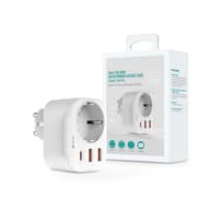 DEVIA Aljzat 2xUSB + Type-C 20W Auto Power Socket fehér