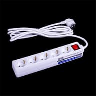 IRIS IEPS-5W-3M-K Extension cord distributor 5 outlet switch 3m white