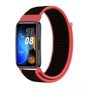 MYBANDZ Čičak tkivo sat remen Huawei Band 8 crvena i crna