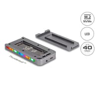 DELOCK 42025 M.2 PCIe SSD outer house LED lighting USB4 C silver