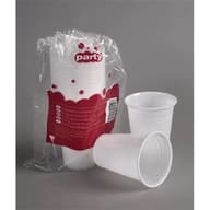 JIMMY 1020001200 Party Plastik Glas 2dl 20pcs Weiß