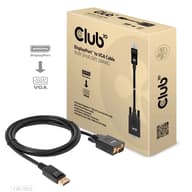 CLUB3D DisplayPort VGA/D-Sub transformator Crno 2m CAC-1012