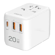 LOGILINK PA0356 Utazó adapter 2x USB-A 1x USB-C fehér