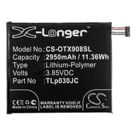 CAMERON SINO Alcatel 3C CAMERON SINO Li-Polymer akku 3.85V/2950mAh Alcatel CAC3000034CC compatible FEKETE
