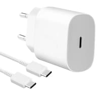 SAMSUNG EP-TA800EWE 25W hálózati töltőadapter + EP-DA905BWE USB-C/USB-C adatkábel. fehér (eco csomagolásban)