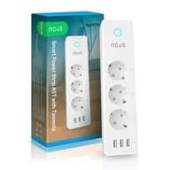 NOUS A5 Elosztó 3 aljzat 3x USB 1.5m fehér kapcsolós Tasmota