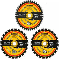 DEWALT DT10397-QZ List kružne pile pribor ELITE SERIES 3kom 165mm