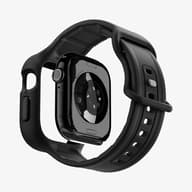 SPIGEN Apple Watch Series 10 42mm SPIGEN VAULT PRO pótszíj egyedi méret ütésállóság + szilikon keret FEKETE