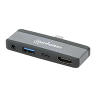 MANHATTAN USB-C PD to HDMI 4-in-1 Laptop and Tablet Travel Docking Station