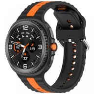 CELLECT Samsung Galaxy Watch 8/Classic crno sat remen narandžasto s prugama 22mm