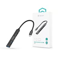 DEVIA Lite1 4 in 1 Hub - USB-C 3.1 - USB 3.0/USB 2.0/2xType-C elosztó/adapter grey