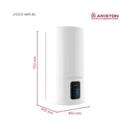 ARISTON LYDOS WIFI 80 V 1.8K EU Vízmelegítő 80L fehér