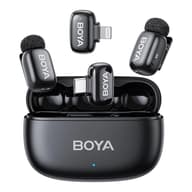 BOYA Mini 2 - 2 porez + 2 kupac (USB-C i Lightning) + 1 charging case crno