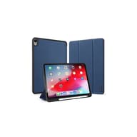 DUX DUCIS DOMO case stojeći Koža efekt (aktív FLIP stranica procvat TRIFOLD S Pencil držač funkció) Apple iPad Air 11 (2025) tamno plavo