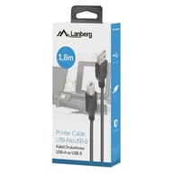 LANBERG USB 2.0 AM-BM Connector Black 1.8m