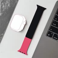 BLACKBIRD Litchi remen iWatch uređaju 38/40/41mm crno pink BH1803