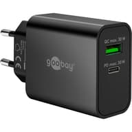 USB-C PD GaN hálózati gyorstöltő 30W fekete 75335