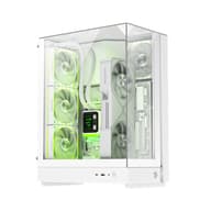 GAMEMAX Case M-ATX ablakos oldallap tempered glass fehér T20 WH