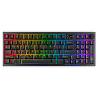 AVAX GM03 PRO 98% Gasket RGB tri-mode mechanikus billentyűzet AVAX EF Silent Magyar fekete AVAX GM03EF PRO