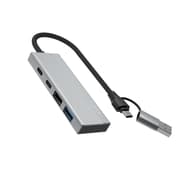 FIXED 4 portos USB-C hub Port tamno siva FIXHU-PT-GR