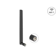 DELOCK WiFi 7 antenna RP-SMA-dugó 2.0 - 4.4 dBi 17 cm mindenirányú. tiltable access (fekete coloured)