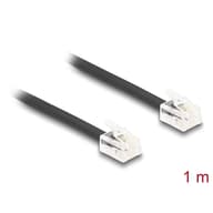 DELOCK RJ-11 Összekötő Fekete 1m 88301