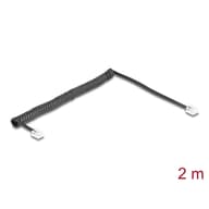 DELOCK RJ-11 Összekötő Fekete 2m 90202