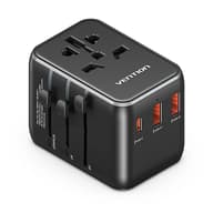 VENTION Univerzalni putni adapter 3 portos USB (C+A+A) 20W crno VENTw6 5 106.76 4