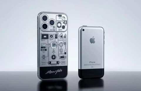 Az első iPhone darabjaival díszített ünnepi iPhone 17 Pro Max jött milliós áron