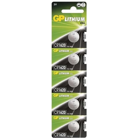GP CR1620 Lithium gombelem (CR) 5db